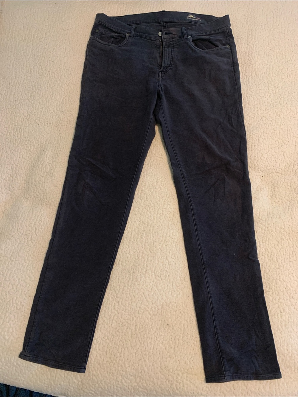 Faherty Mens Dark Navy Slim pants